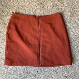 Dark Orange Mini Skirt